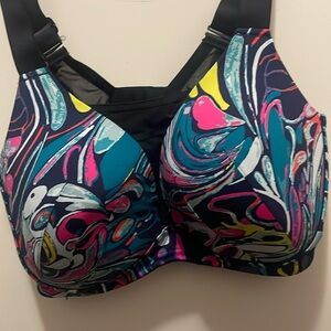 LIVI for Lane Bryant Colorful Wireless Sports Bra in Size 42DD (E), EUC